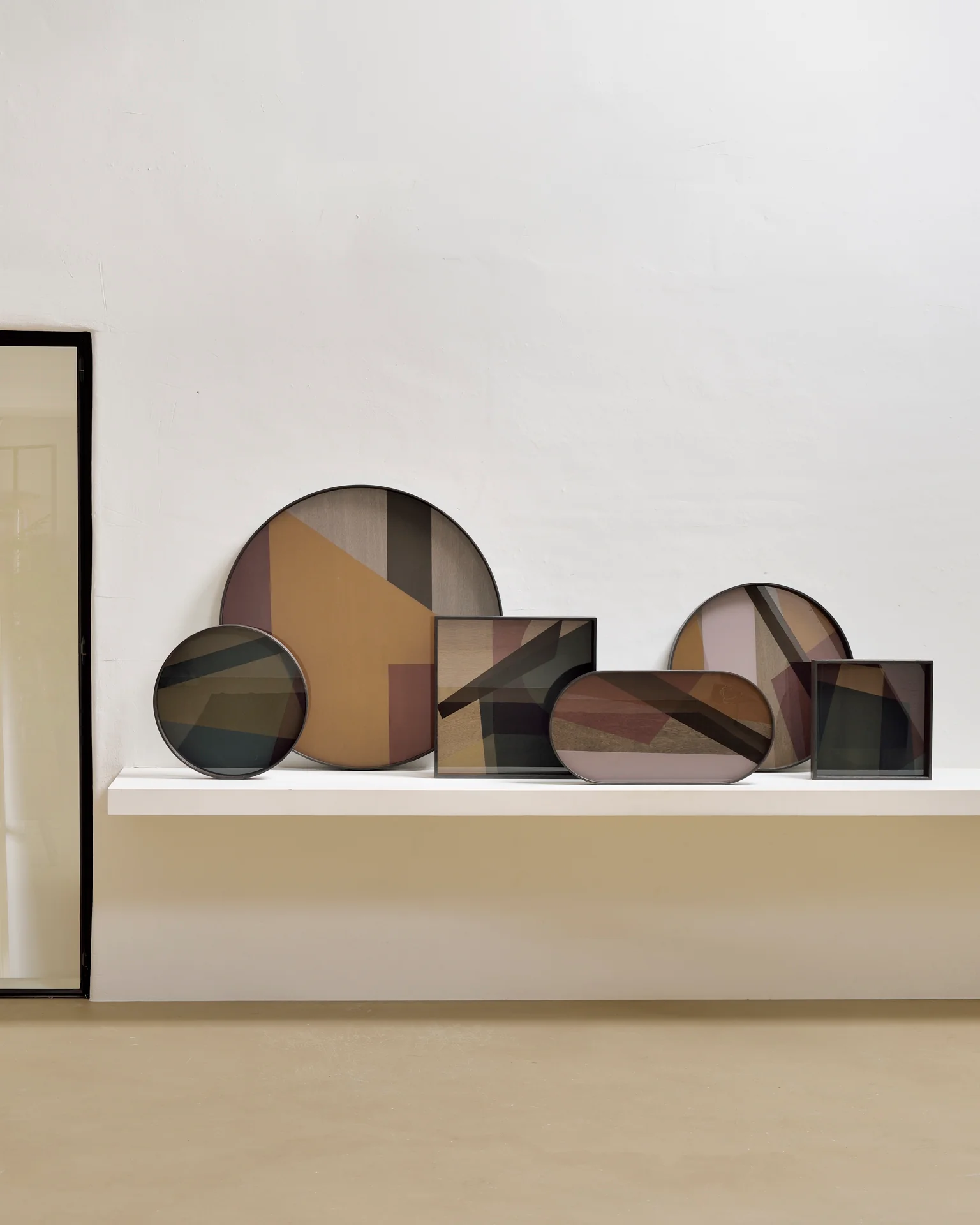 Round Glass Angle Tray, Slate, Small - Image 5