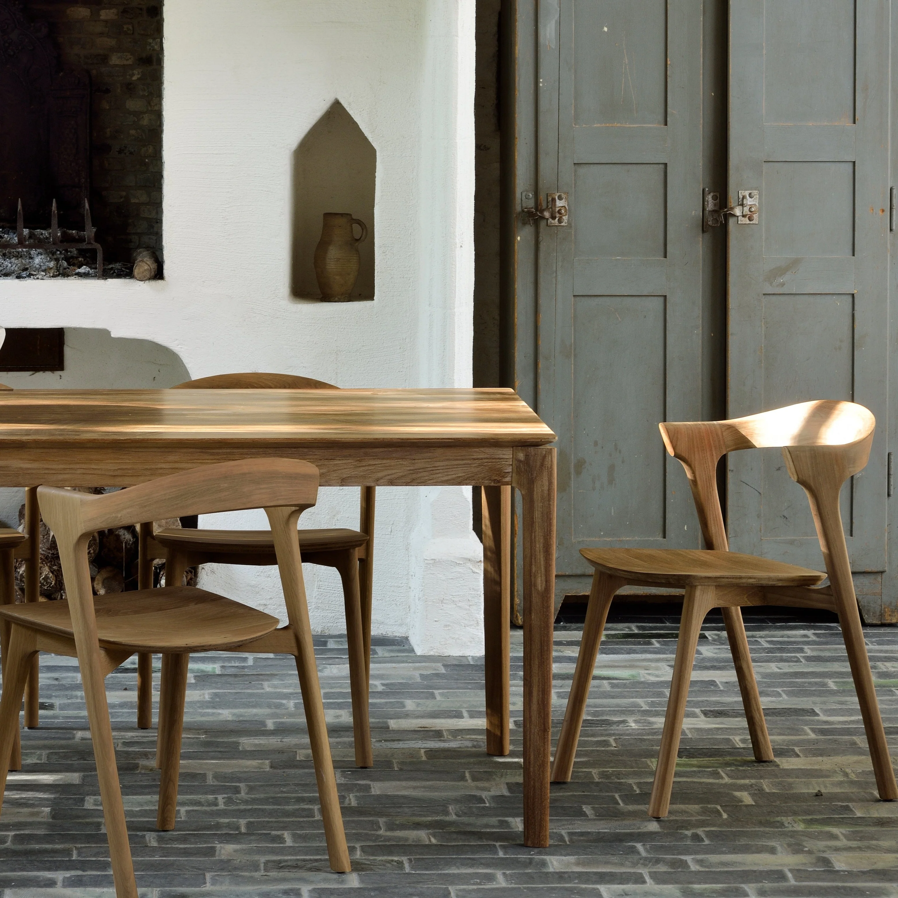 Bok Solid Teak Extendable Dining Table, 63"/ 94.5"