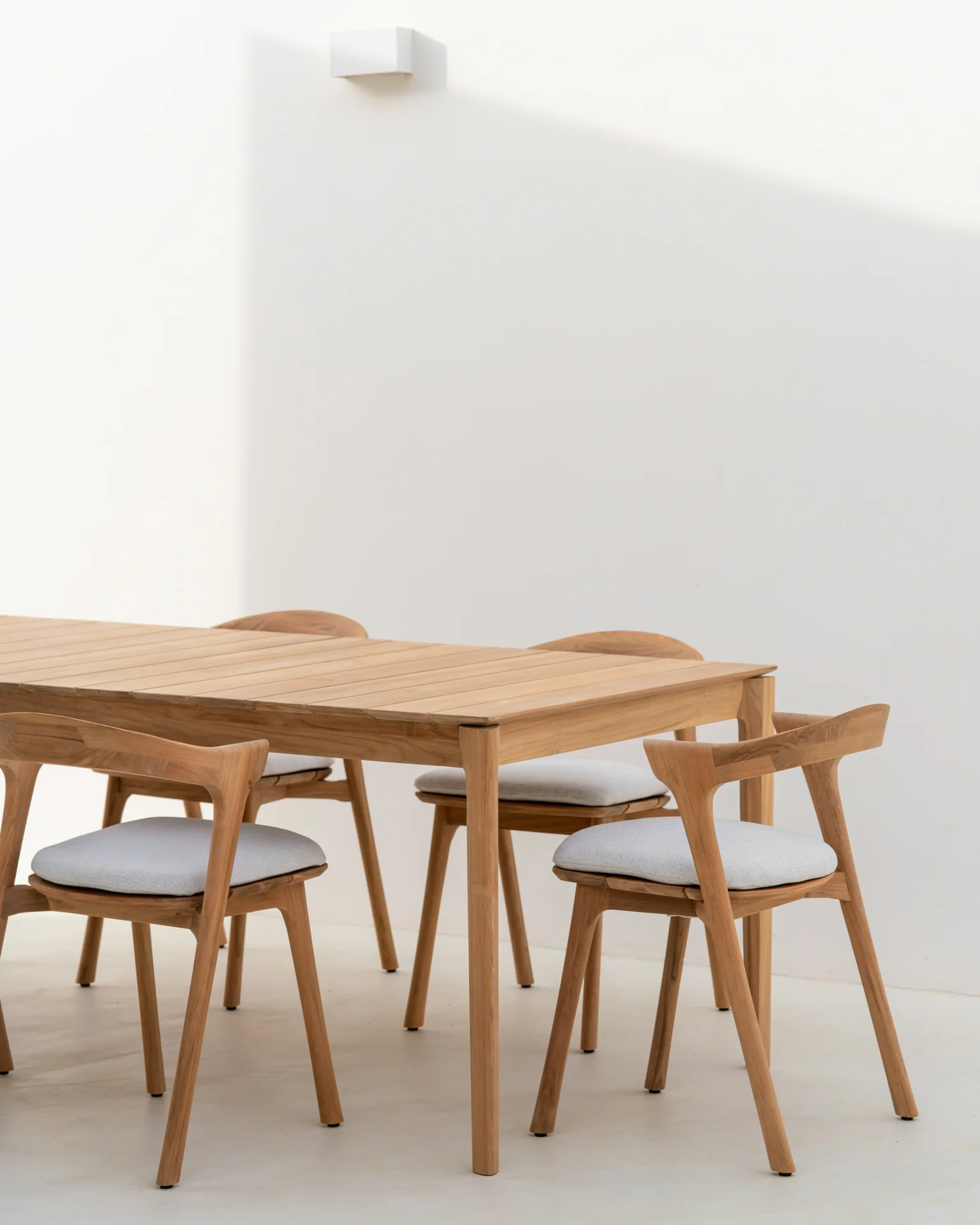 Bok Solid Teak Outdoor Dining Table, 98" - Image 5