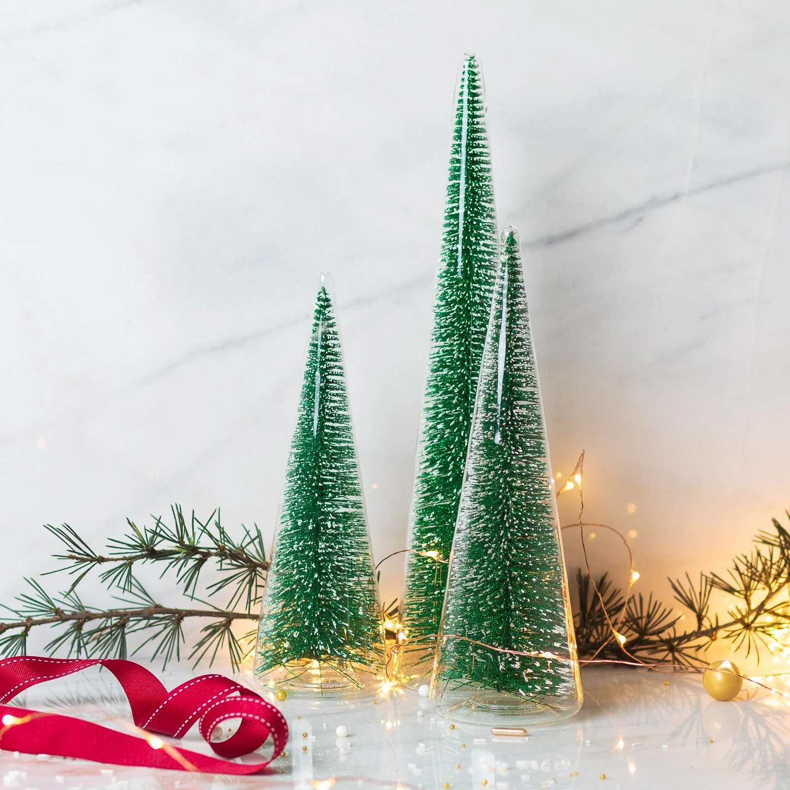 Modern Tree with Green Glitter, XL - Image 6