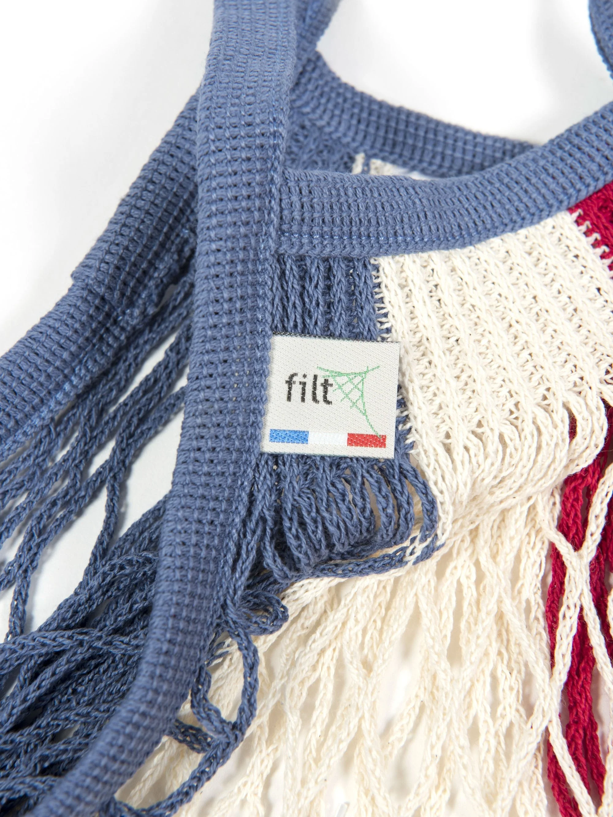 Filt Red, White, Blue Cotton Shopper Medium - 220 BLEU.BLANC.ROUGE - Image 3