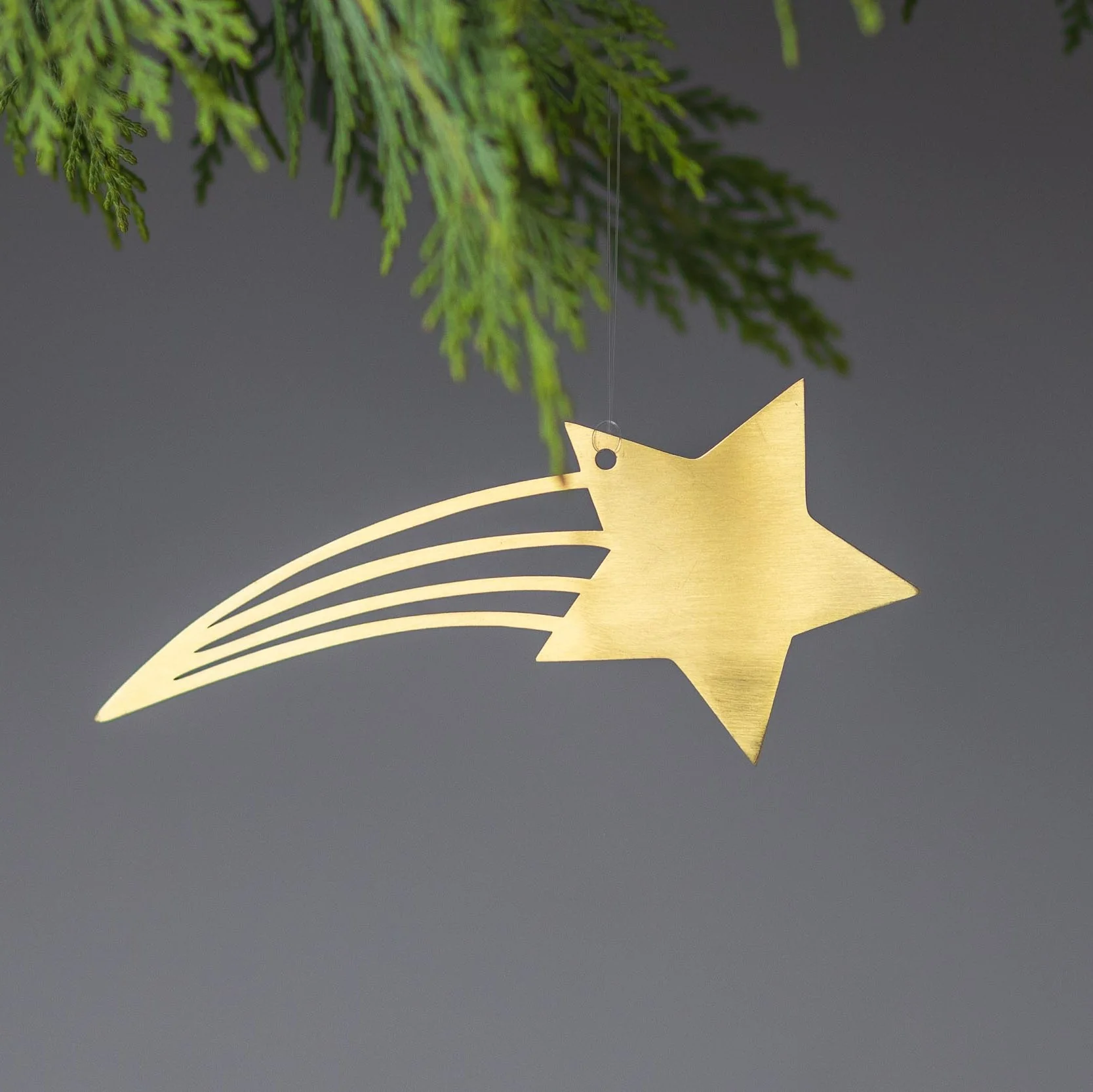 Gold Stencil Ornament, Shooting Star - Image 3