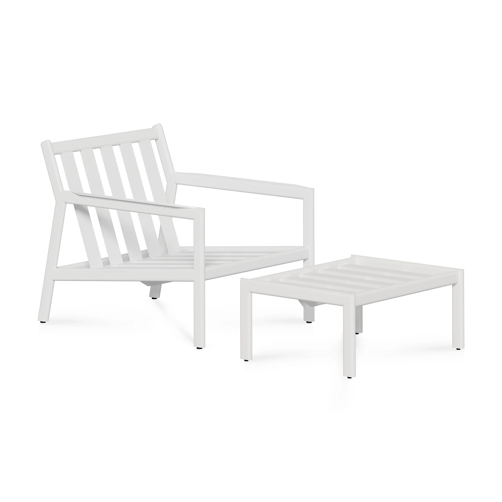 Jack outdoor footstool frame - aluminium - white - Image 3