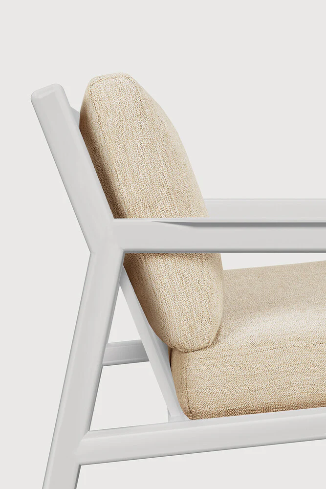 Jack outdoor lounge chair - aluminium - white - Natural fabric - Image 5
