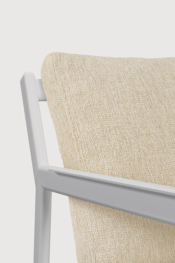 Jack outdoor lounge chair - aluminium - white - Natural fabric - Image 7