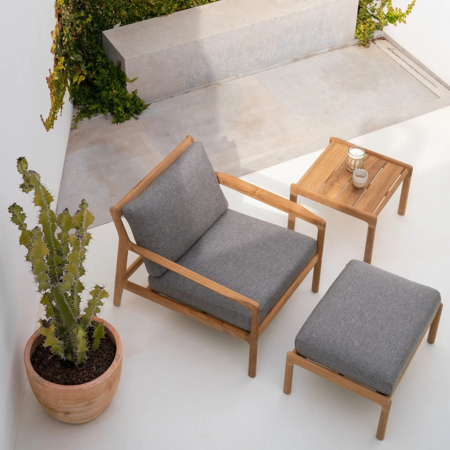 Jack Solid Teak Outdoor Side Table