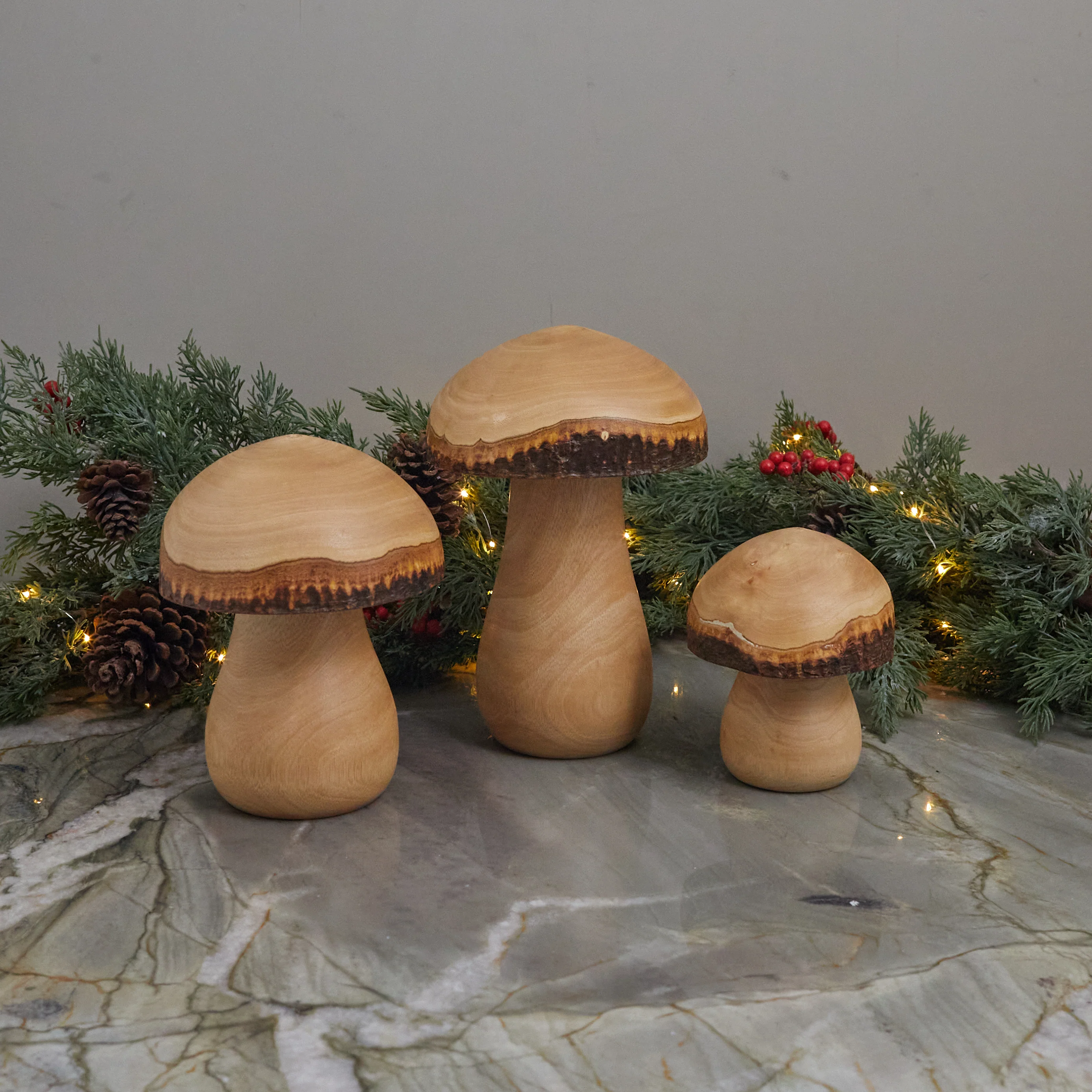 Kiln Mango Wood Mushroom, Medium - Image 2