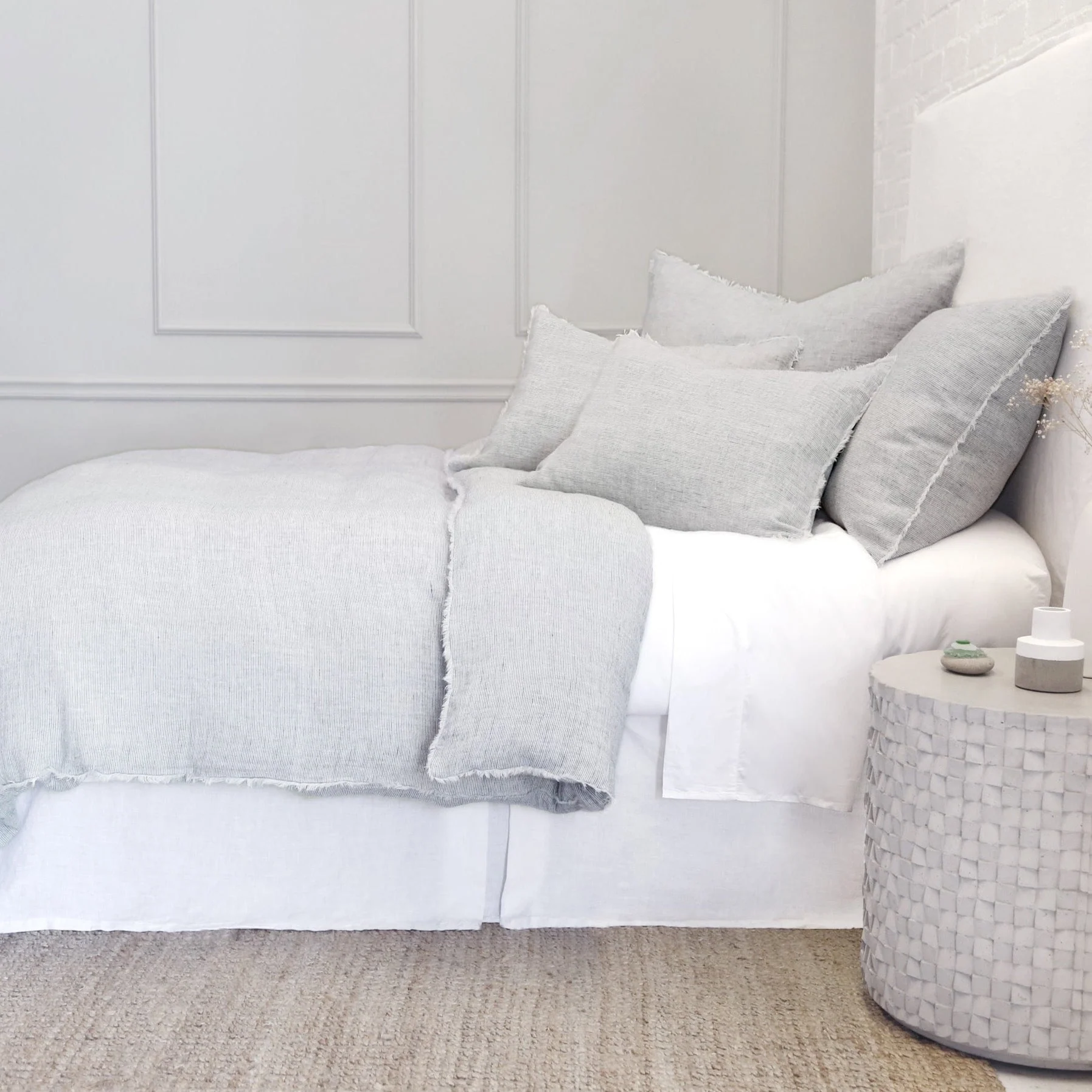 Logan Queen Duvet, Navy - Image 9