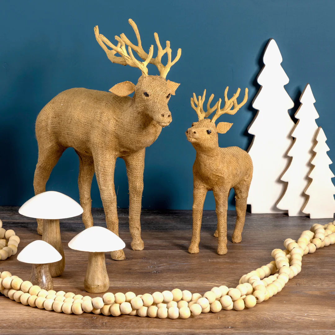Mango Wood & Enamel Mushroom, Large - Image 2