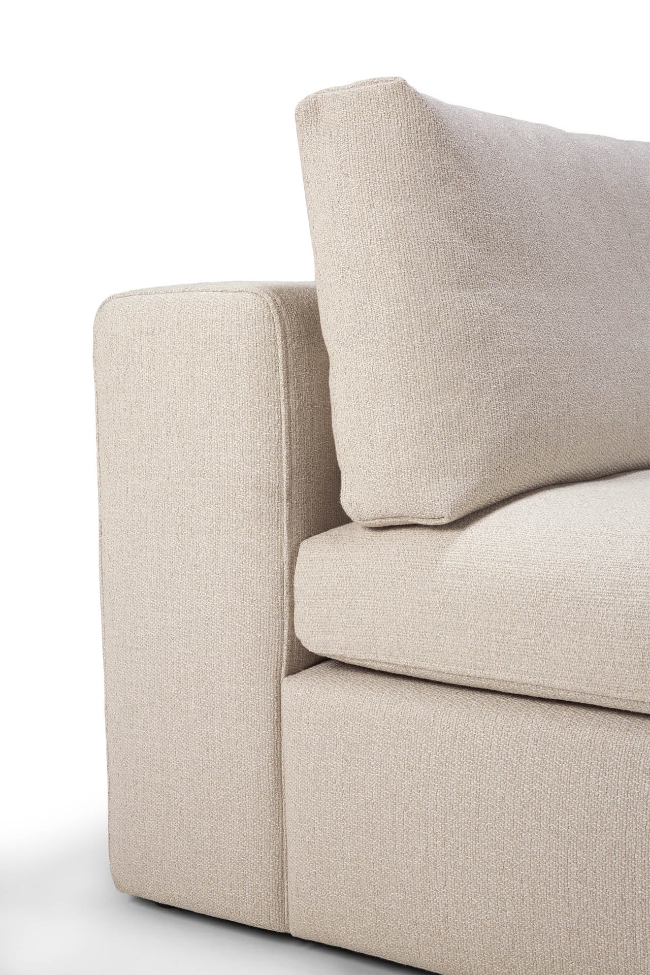 Mellow Single Seater Eco Fabric Sofa, Off White - Image 10