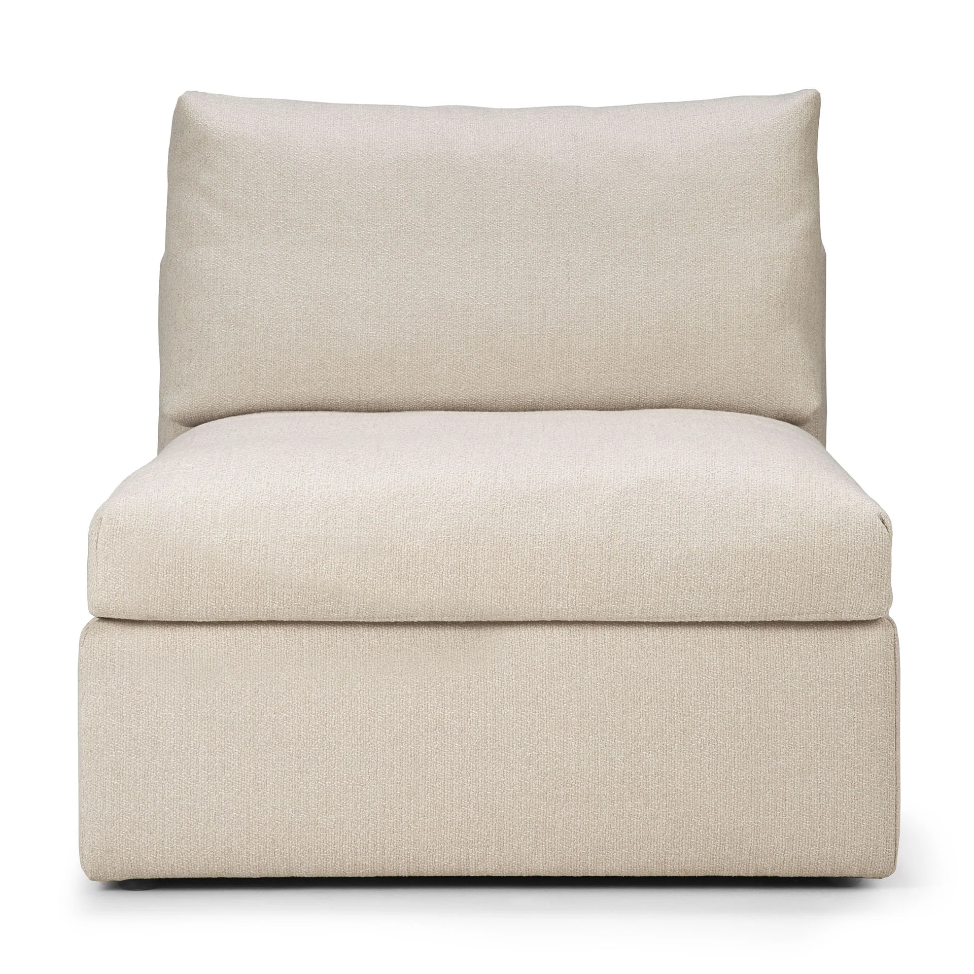 Mellow Single Seater Eco Fabric Sofa, Off White - Image 6