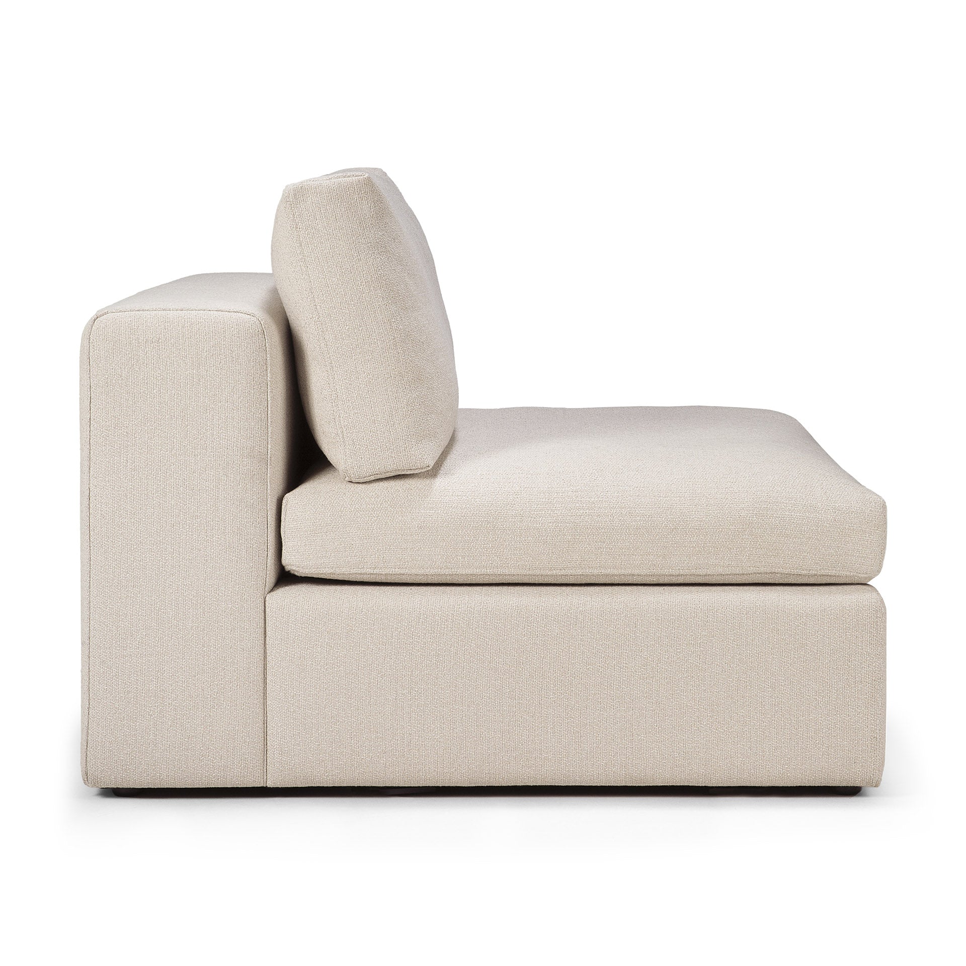 Mellow Single Seater Eco Fabric Sofa, Off White - Image 8