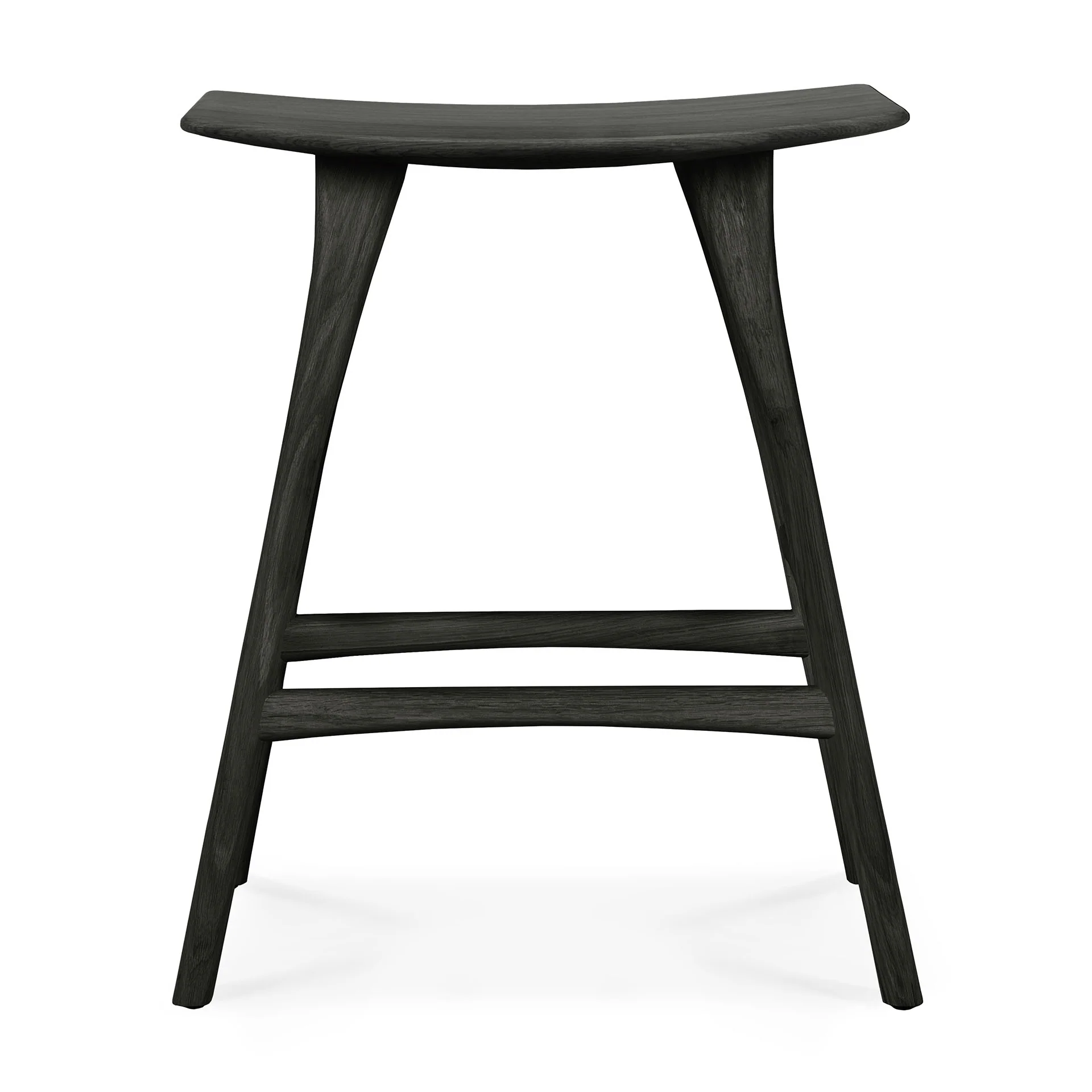 Osso Counter Stool, Varnished Oak, Black - Image 3