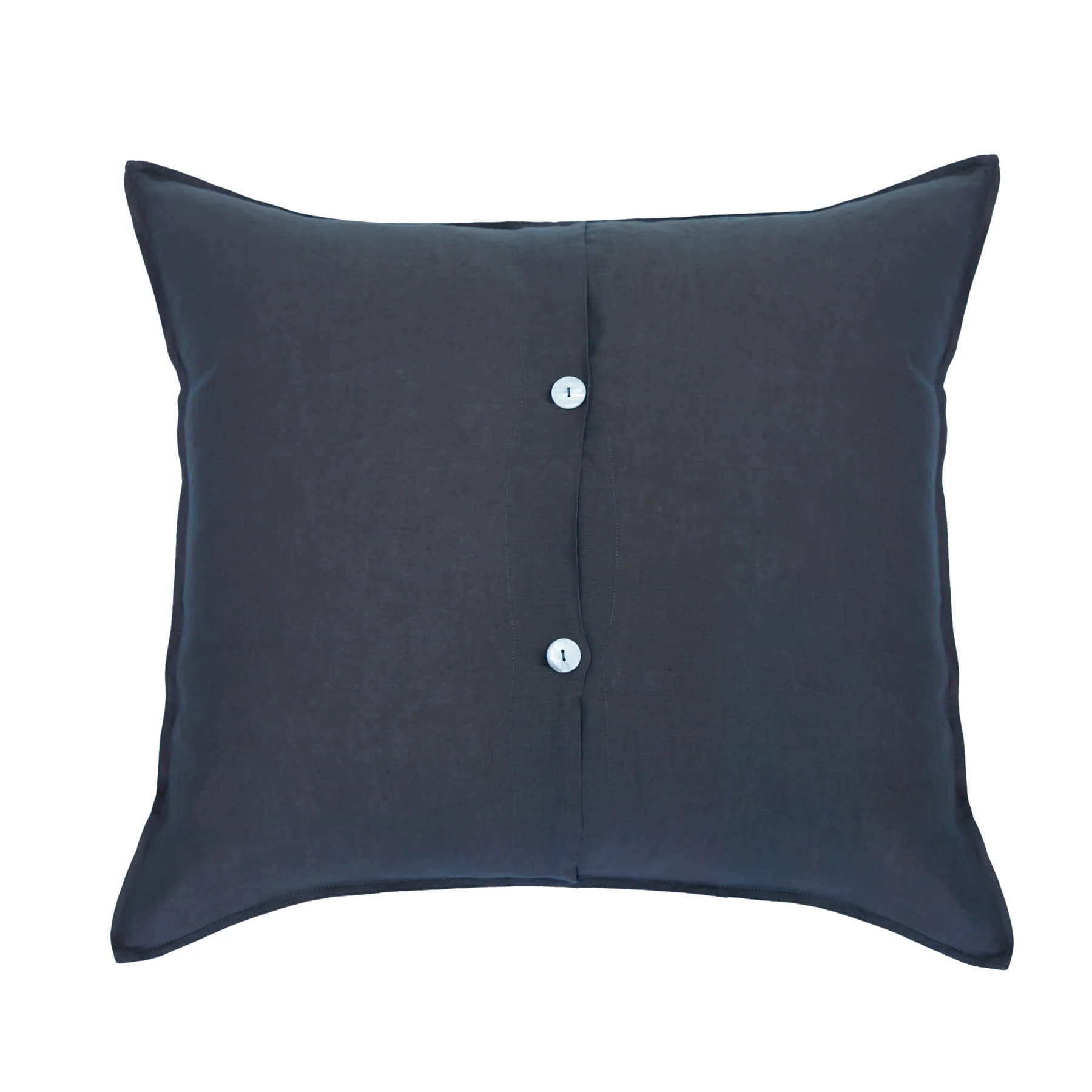 Parker Linen Queen Duvet Set, Navy - Image 5