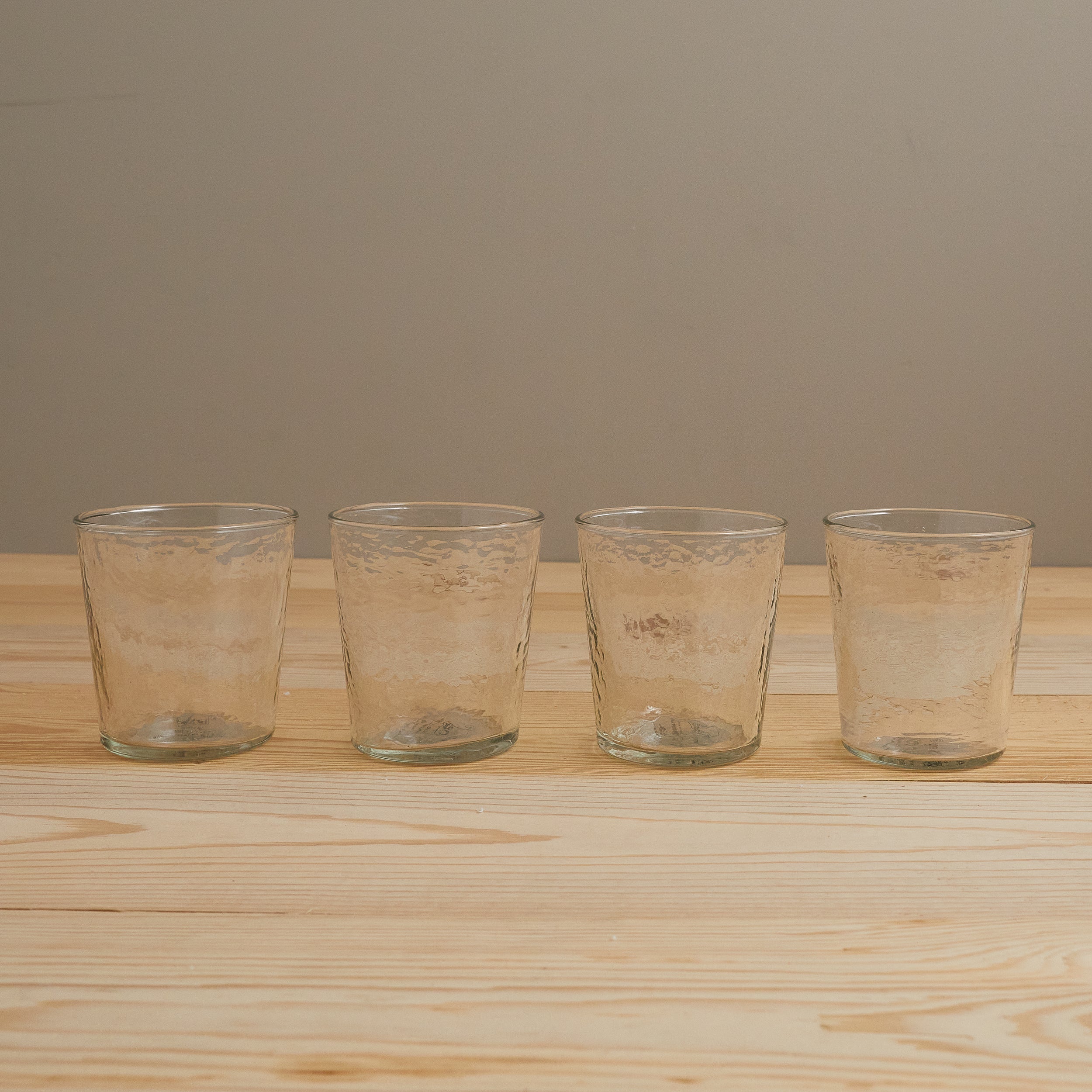 Pebble Glass Tumbler Short, Set of 4