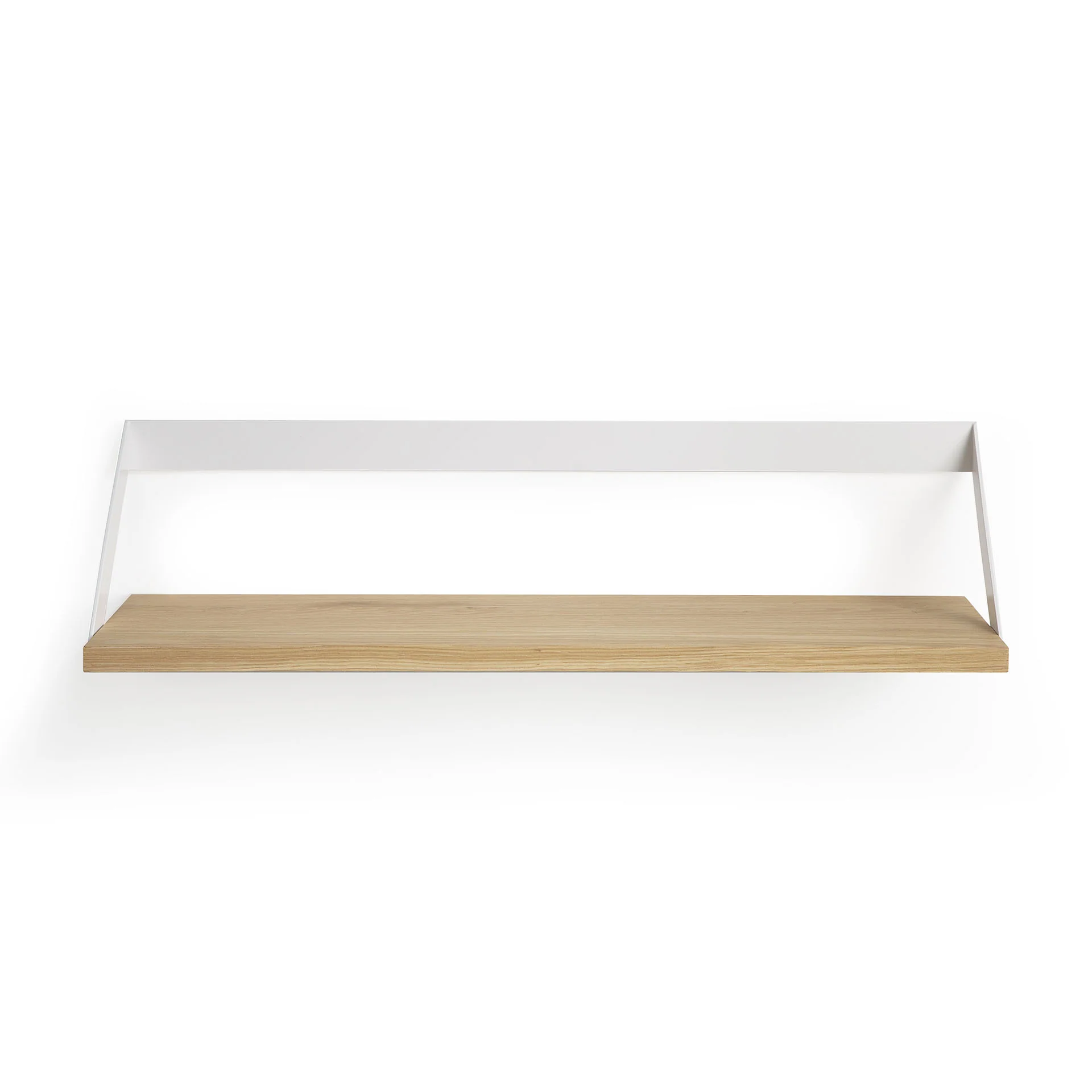 Ribbon Solid Oak Shelf with White Metal, 27.5" - Image 5