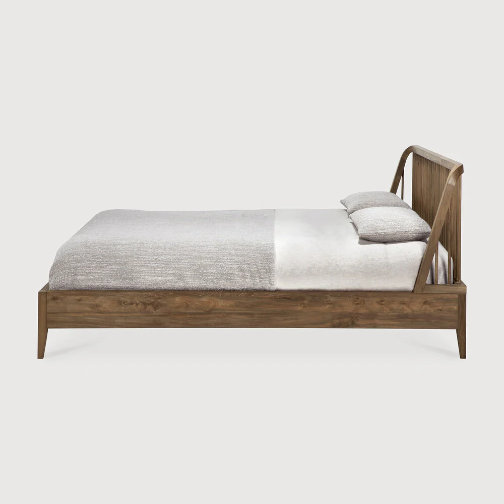 Spindle Solid Reclaimed Teak Bed, King - Image 10
