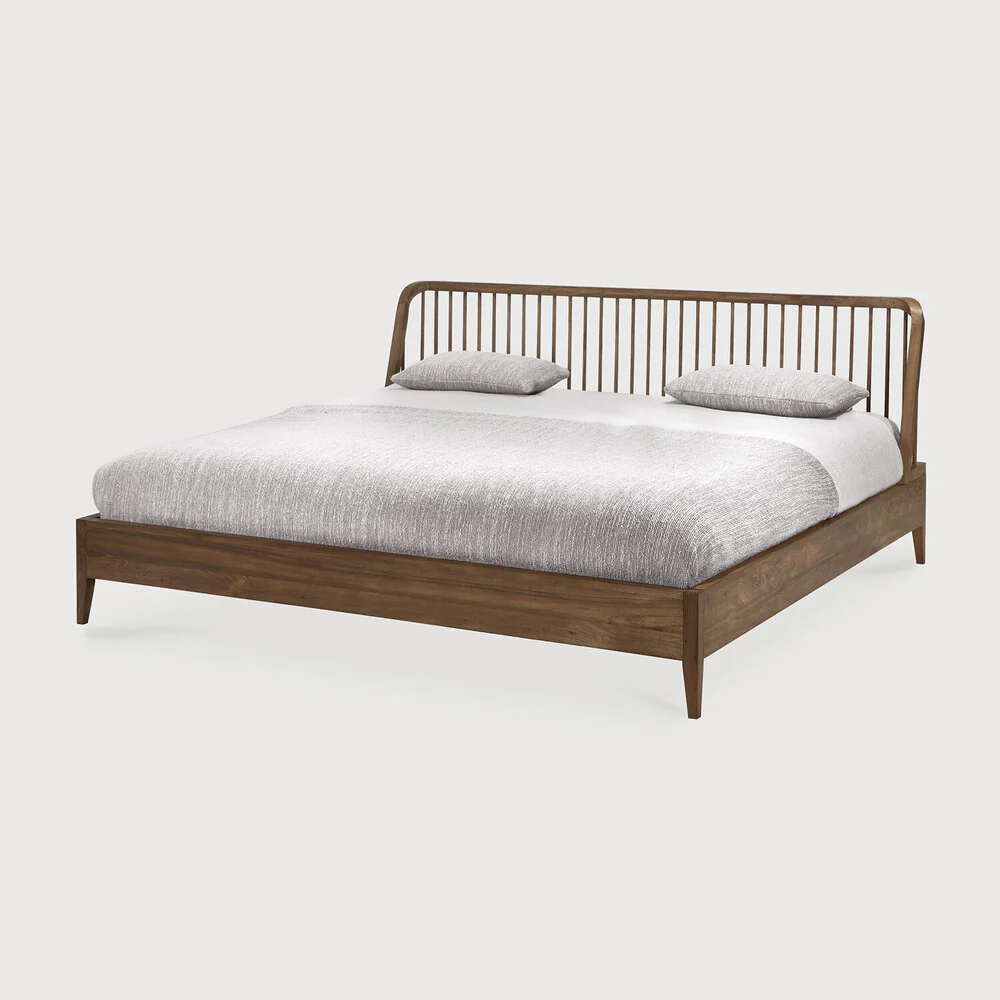 Spindle Solid Reclaimed Teak Bed, King - Image 8