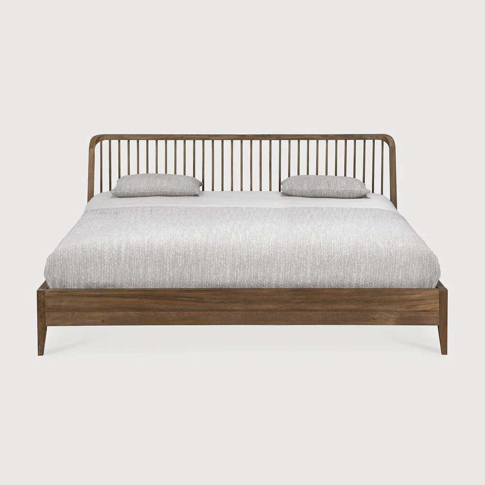Spindle Solid Reclaimed Teak Bed, King - Image 9