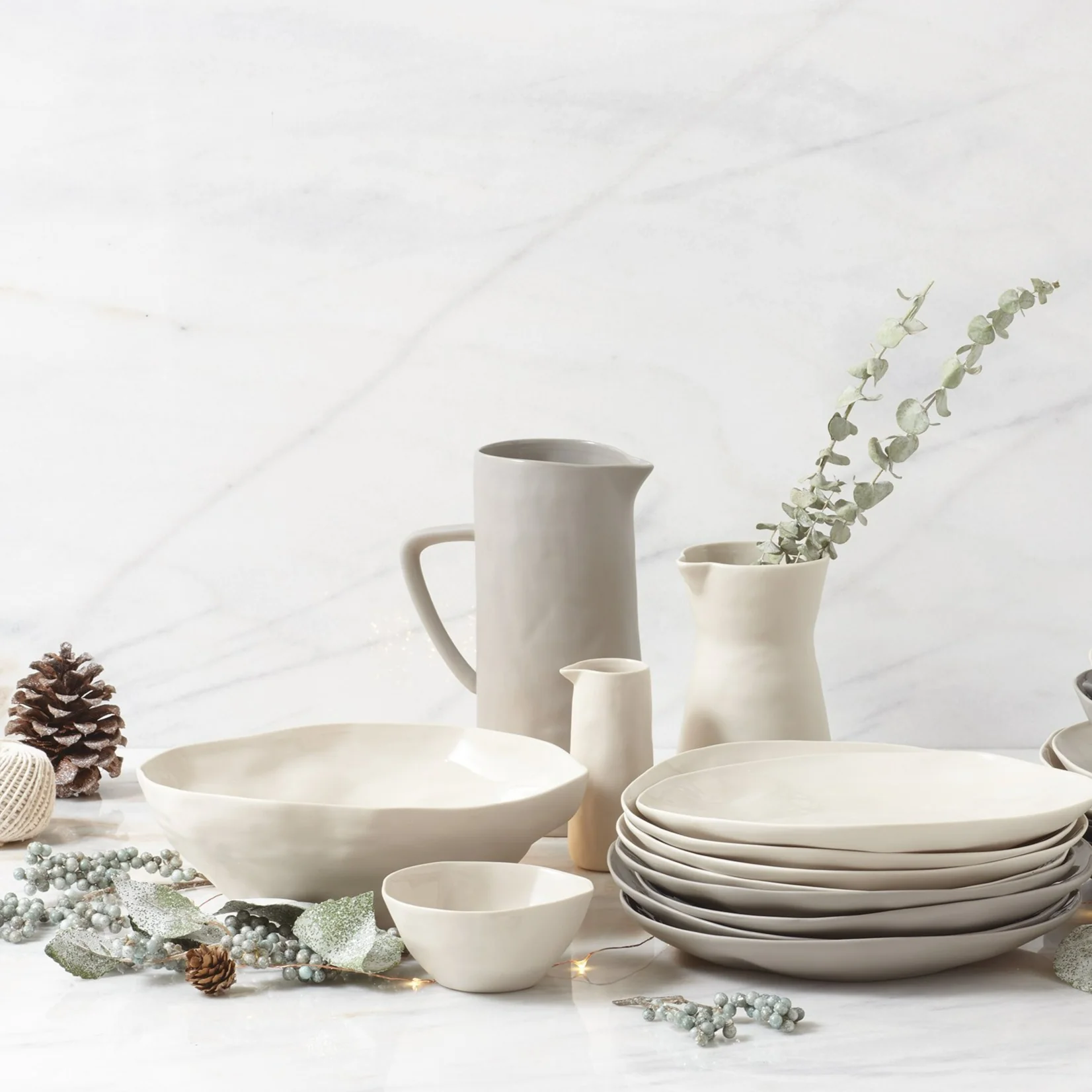Tam Stoneware Dessert Bowl, Pearl, Set of 4 - Image 7