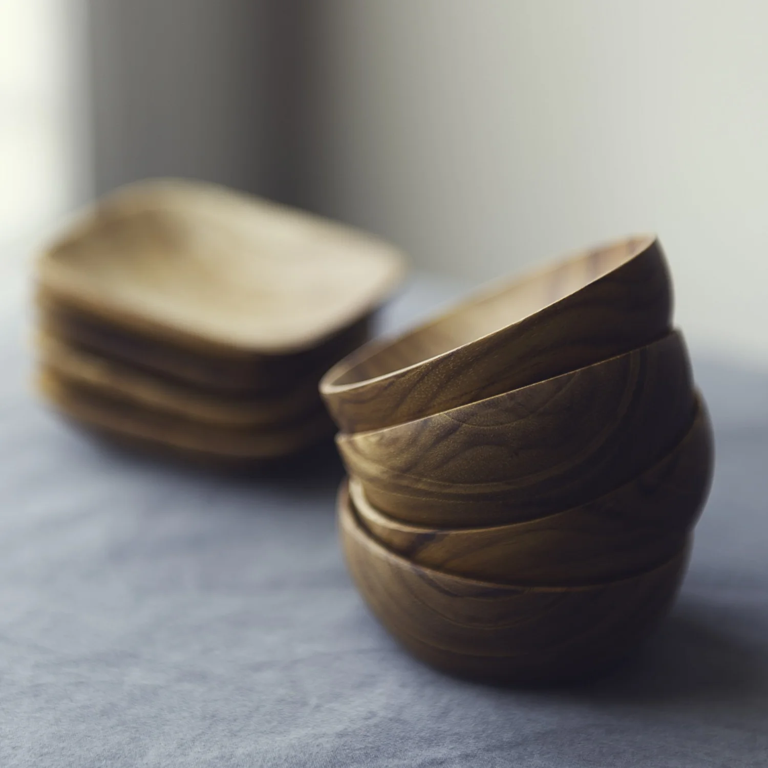 Teak Pinch Bowls, Set of 4 - Image 3